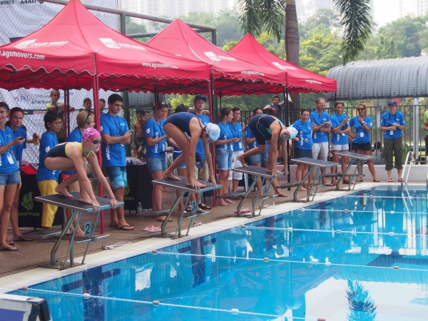 Swimming competition for girls