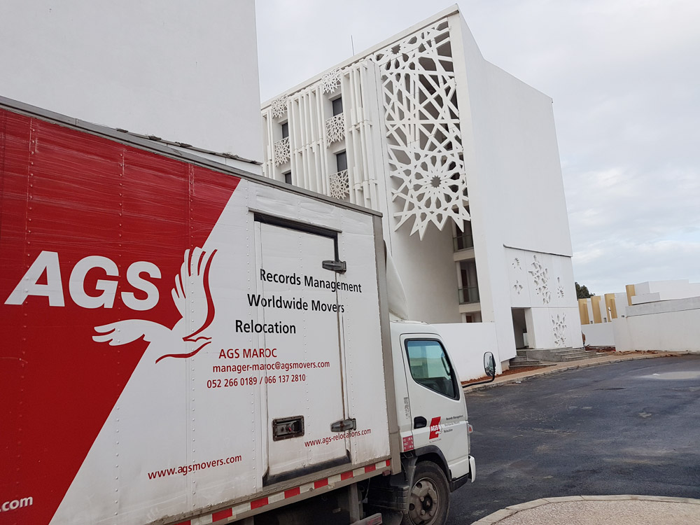 AGS Movers truck in Morocco.