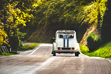 Driving through the French country-side