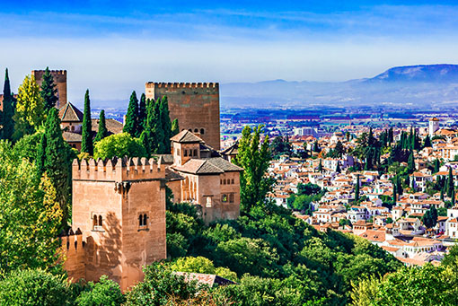 Alhambra fortress in Granada, Andalusia, Spain
